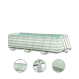 Essences | piscine hors sol vert blanc 400x200x100 cm incl. accessoires
