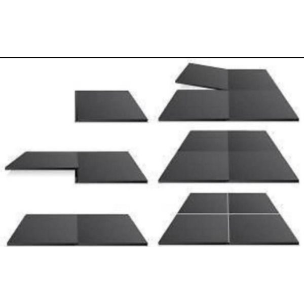 Carreaux de sol en PVC 50x50x1 chacun - noir