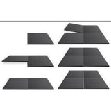 Carreaux de sol en PVC 50x50x1 chacun - noir