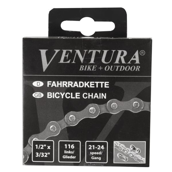 Chaîne Ventura 8 vitesses 1 2 x 3 32 116 maillons - avec maillon de fermeture