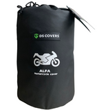 DS couvre la couverture de moto alfa xlarge - avec fenêtre de plaque d'immatriculation
