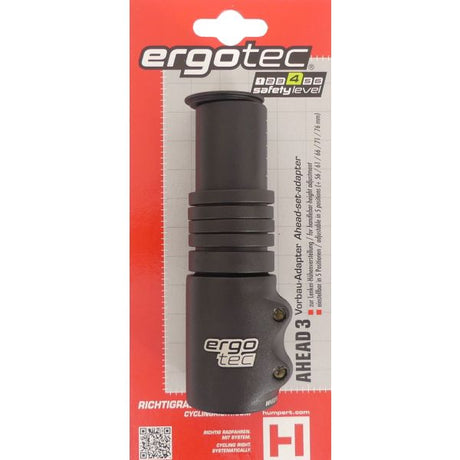 Extenter de la tige Ergotec avant 3 - 1-1 8 AL6061 T6 - Black Sandblasted