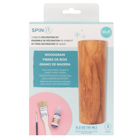 We r makers • kit de décoration spin it grain de bois