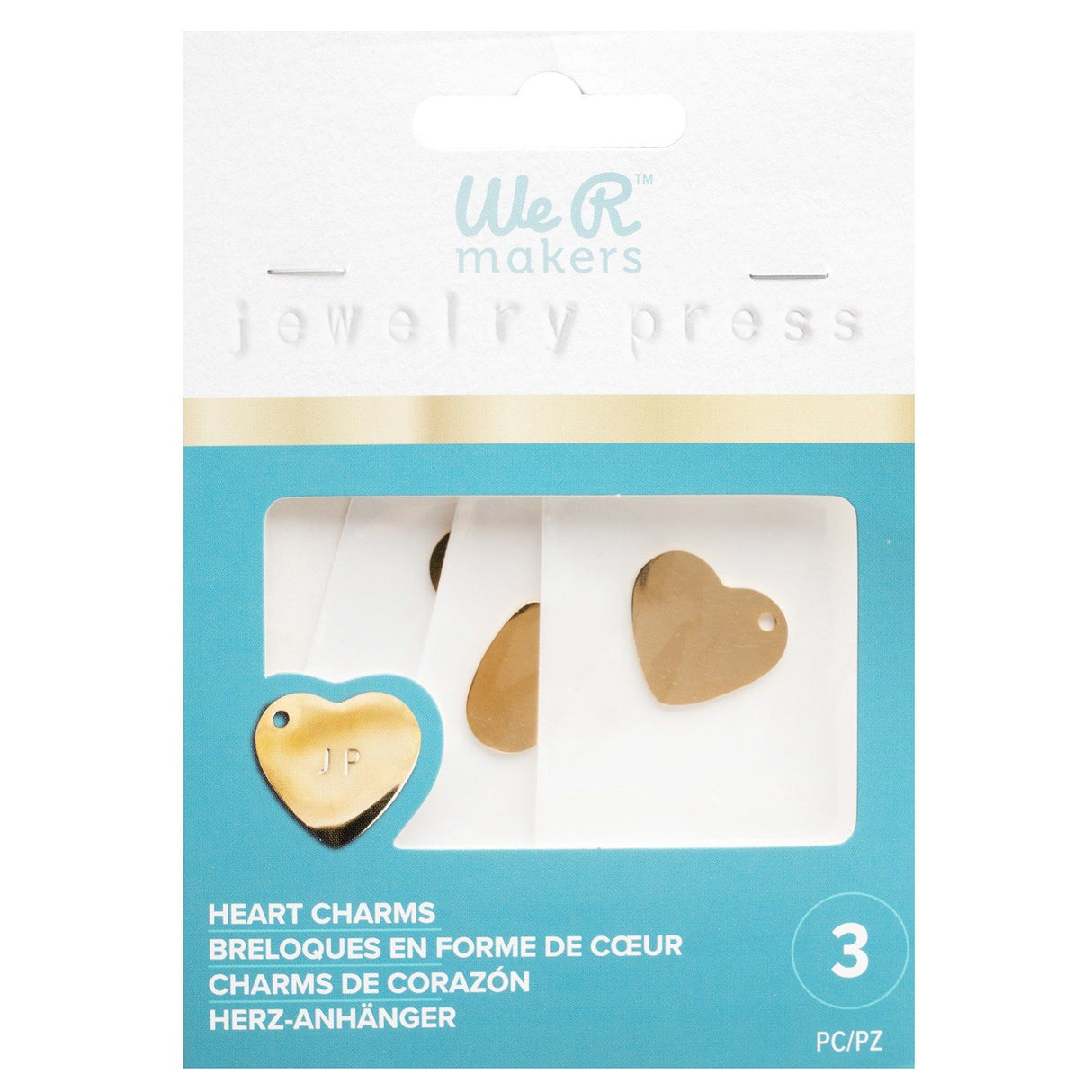 We r makers • charms coeur en acier inoxydable
