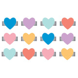 We r makers • breloques agrafes coeur multicolore 12pcs