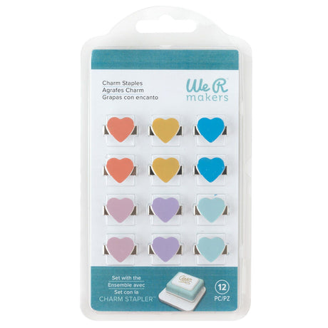 We r makers • breloques agrafes coeur multicolore 12pcs