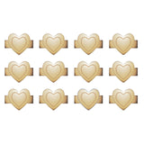 We r makers • breloque agrafes coeur doré 12pcs