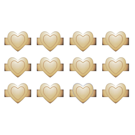 We r makers • breloque agrafes coeur doré 12pcs