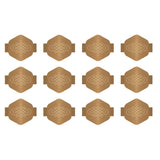 We r makers • breloques agrafes hexagone avec noeud en relief cuivre 12pcs