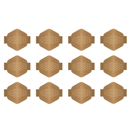 We r makers • breloques agrafes hexagone avec noeud en relief cuivre 12pcs