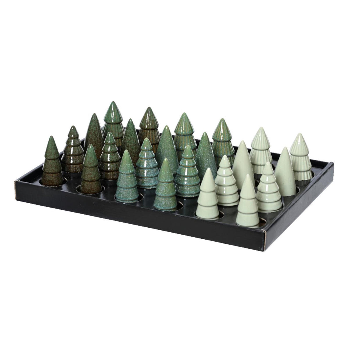 Decoris Sapin de Noël en porcelaine 5,2x5,2x10cm