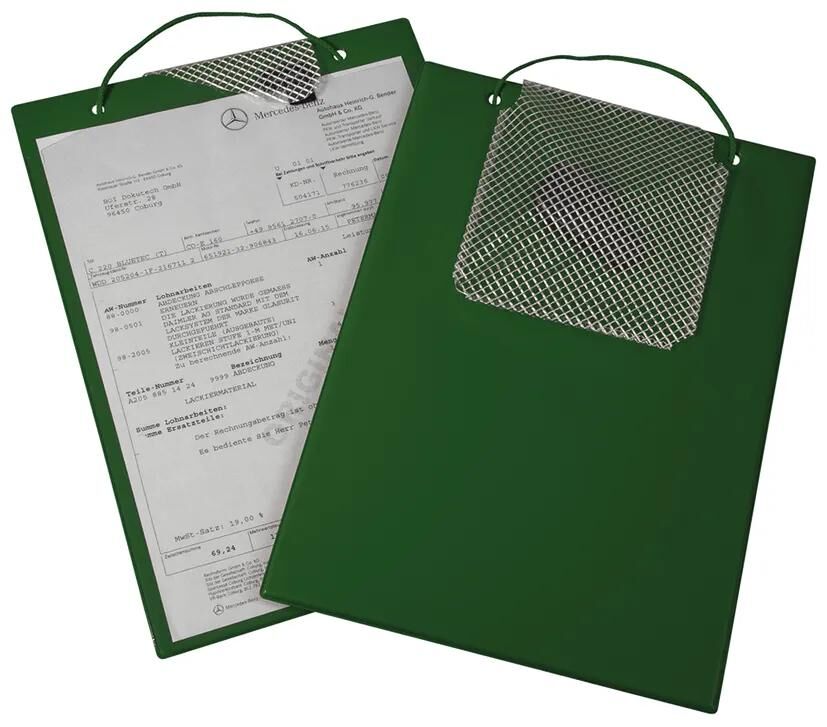 Sac de travail Eichner plus dossier de commande vert din a 4 standard