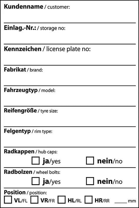 Eichner pneu autocollant roue étiquetage rec. .