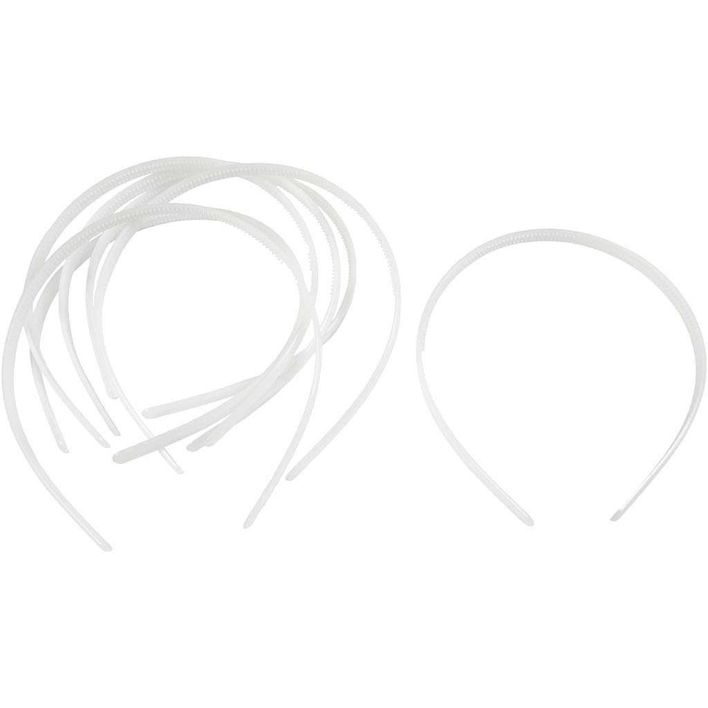 Elastiques à cheveux Creativ company, l: 8 mm, blanc, 20 pièces 1 boîte
