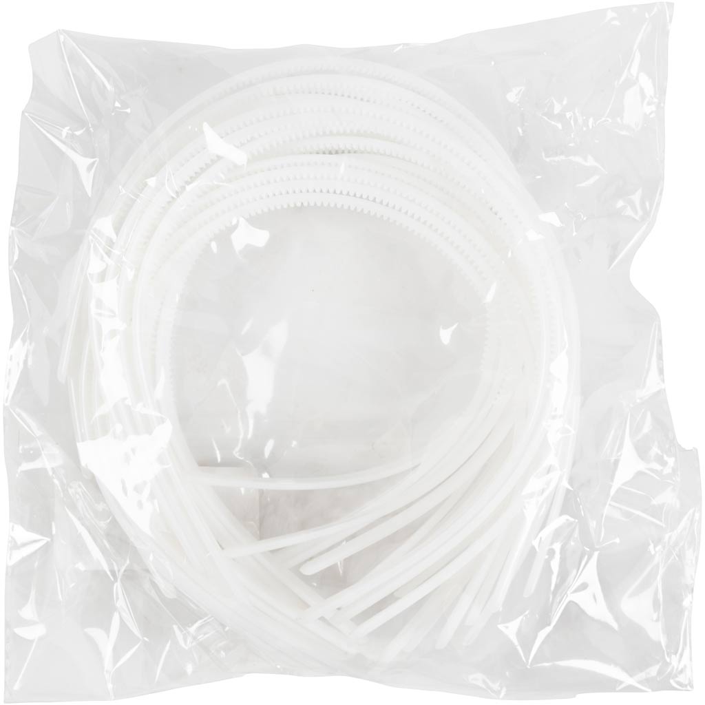 Elastiques à cheveux Creativ company, l: 8 mm, blanc, 20 pièces 1 boîte