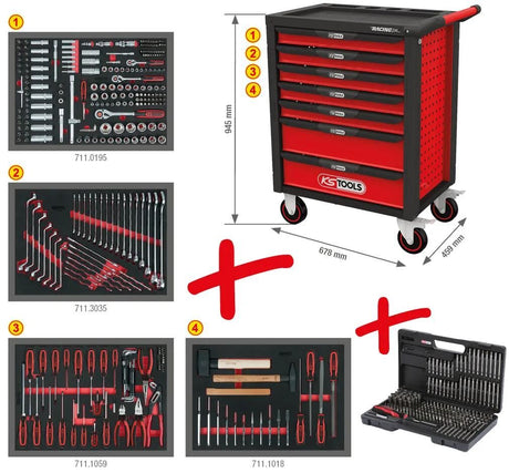 Chariot à outils Ks tools ks-tools chariots à outils racingline racingline ks-tools 515 pcs.