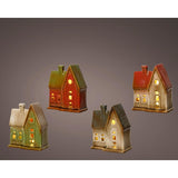 Maison Lumineo en céramique avec LED 10,5x5,8x12cm