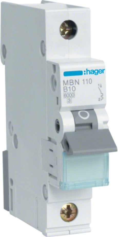 Hager installatieautomaat 1-polig 10a - mbn110 - type b