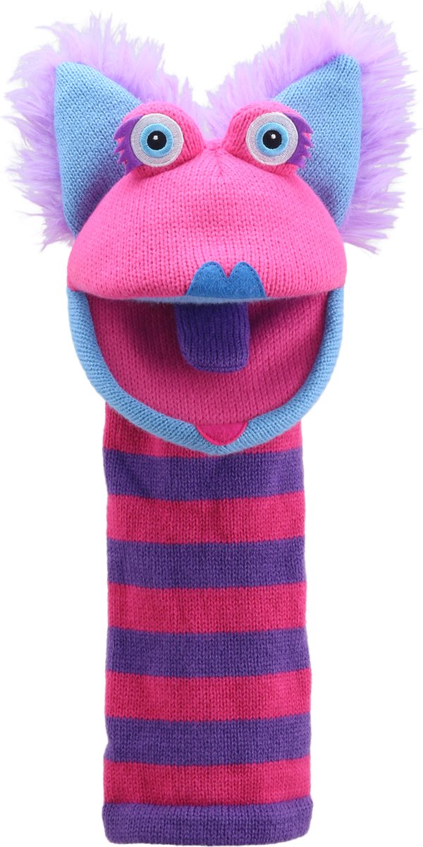 The puppet company handpop eco sockettes - kitty pluche gerecycled.