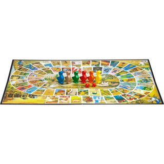 Plateau d'oie géant Selecta Tactic - Jeu de société classique en très grand format - comprenant un plateau de jeu, des oies en bois et des dés - à partir de 5 ans