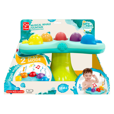 Fontaine musicale baleine Hape - jouets de bain avec musique et jets d'eau, à partir de 18 mois