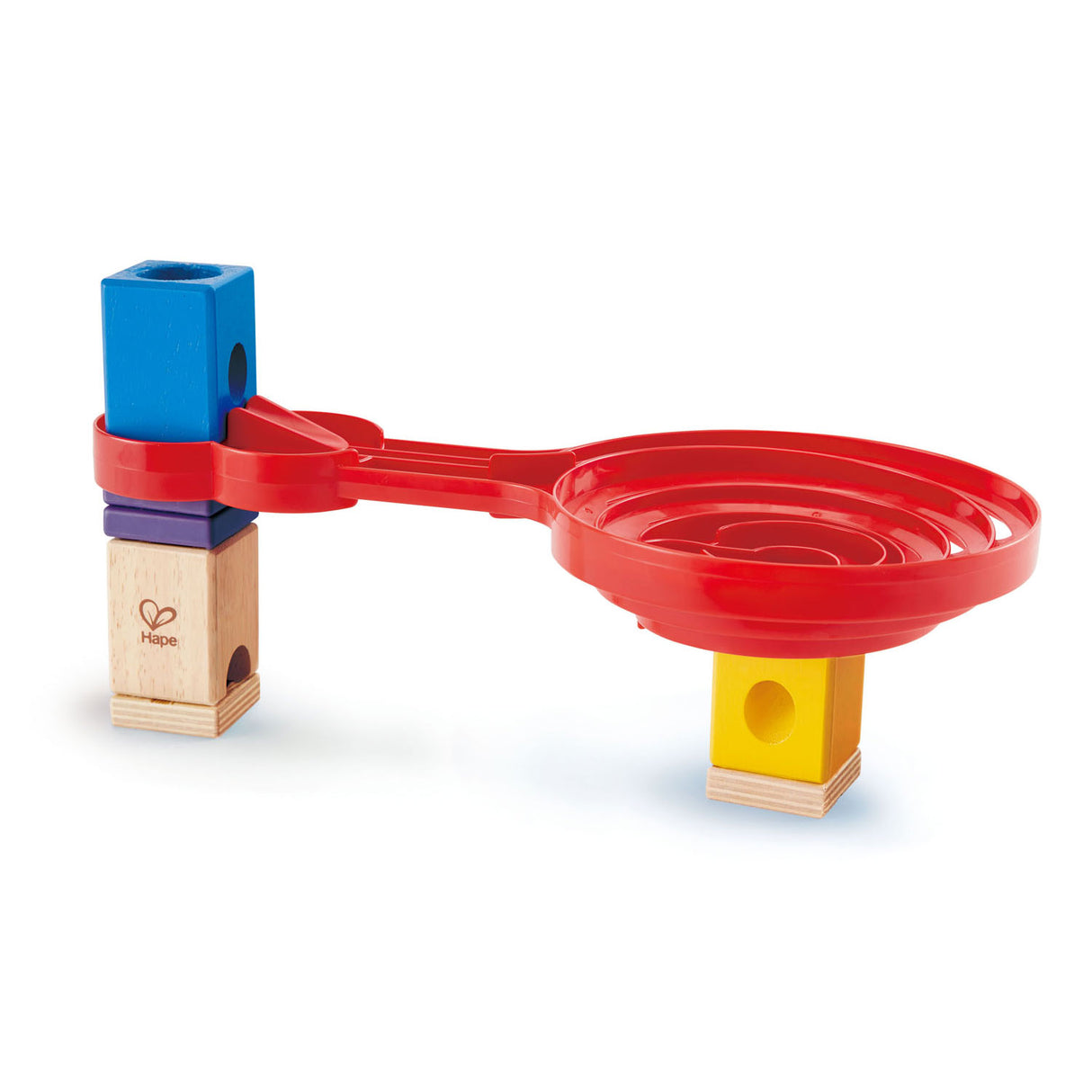 Piste de marbre torsadée en spirale double face Hape quadrilla. 9 pièces.
