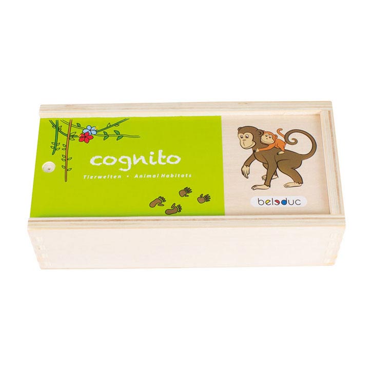 Beleduc cognito les mœurs des animaux reconnaissent le jeu d'enfant en bois