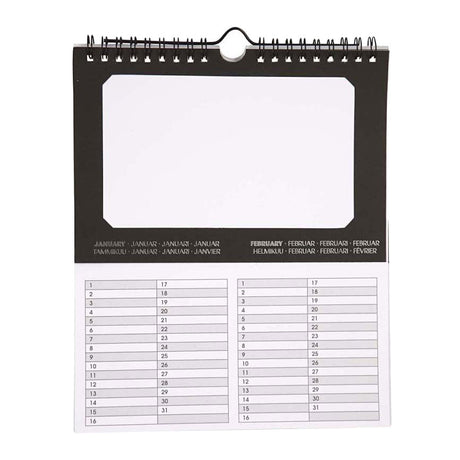 Entreprise créative réalise un calendrier d'anniversaire en papier - uni