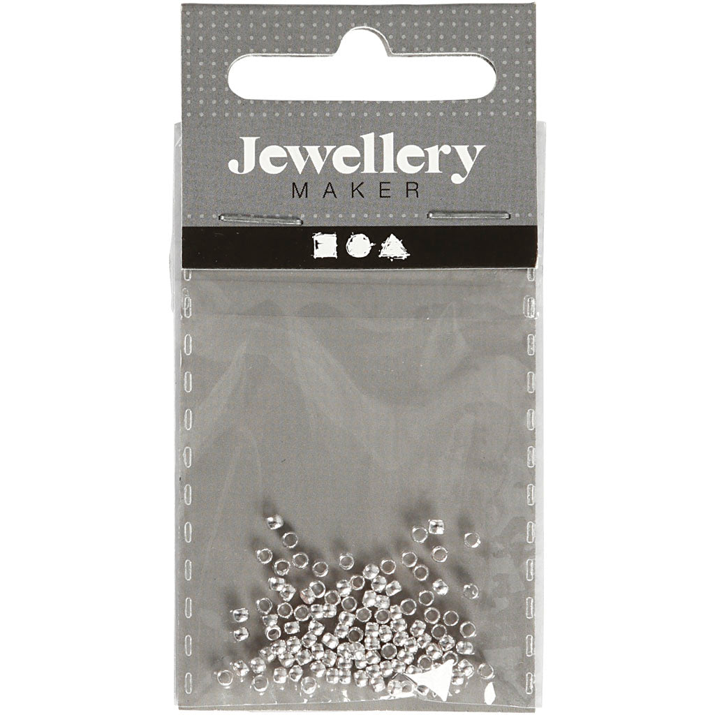 Perles à écraser Creativ company, d 2 mm, argent, 100 pièces 1 boîte
