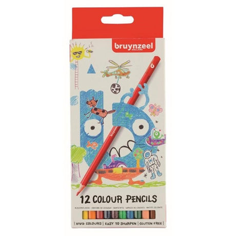 Crayons de couleur Bruynzeel 12 pièces