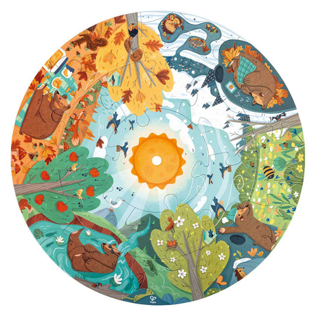 Hape Puzzle quatre saisons avec lumière - 16 pcs.