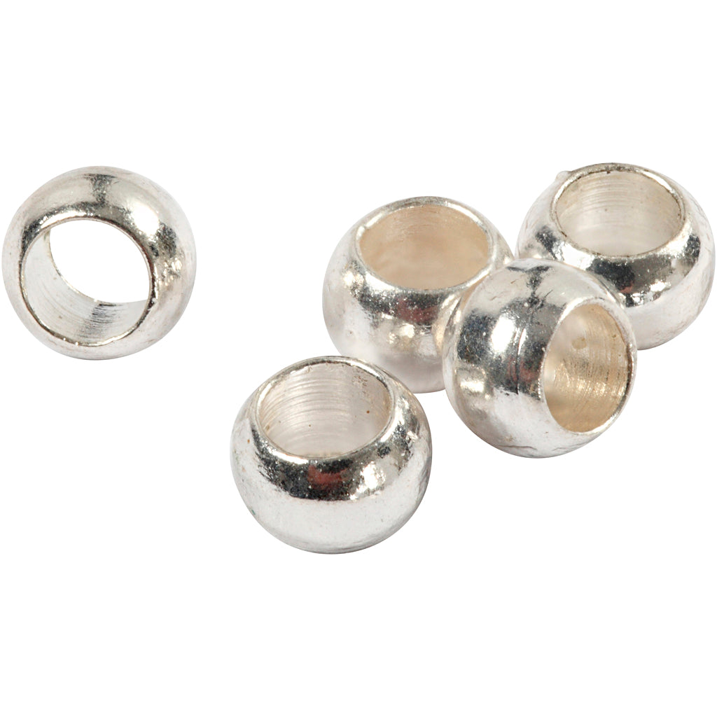 Creativ company perles à écraser, d 2,5 mm, argent, 100 pièces 1 boîte