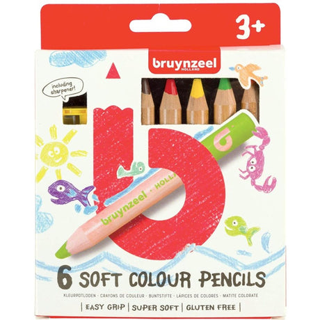 Crayons de couleur doux Bruynzeel 6 pièces