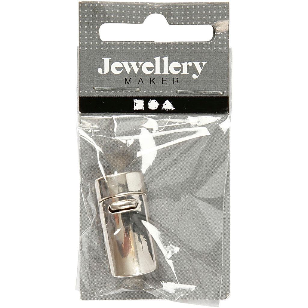 Fermoir magnétique Creativ Company, d 26 mm, diamètre du trou 10 mm, argent antique, 1 pièce