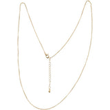 Collier Creativ company, l: 80 cm, d 1 mm, plaqué or, 1 pièce