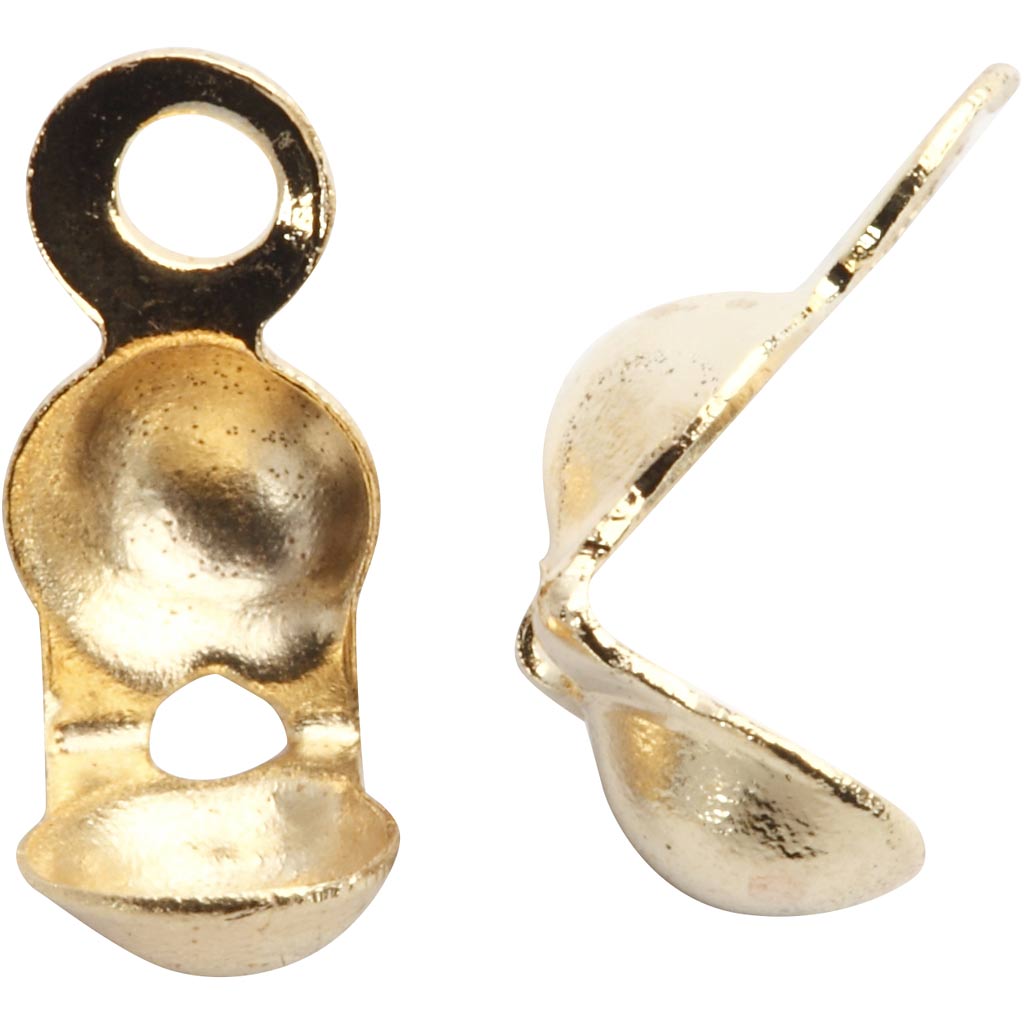 Cape de l'entreprise Creativ, l: 8 mm, d 3 mm, plaquée or, 100 pièces 1 boîte