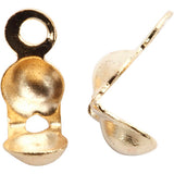 Cape de l'entreprise Creativ, l: 8 mm, d 3 mm, plaquée or, 100 pièces 1 boîte
