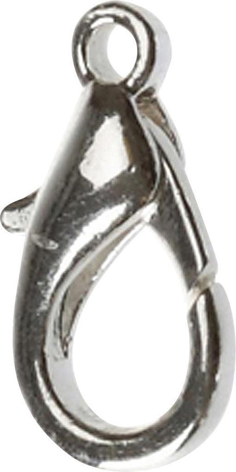 Mousquetons de l'entreprise Creativ, l: 18 mm, plaqué argent, 4 pièces 1 boîte