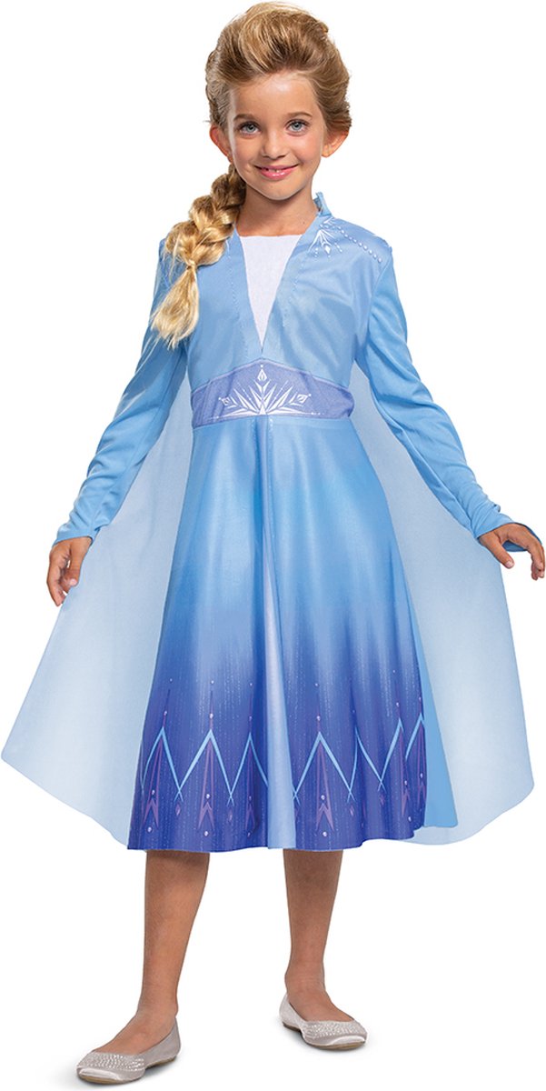Déguisement Disney - La Reine des Neiges 2, Elsa Travelling Basic Plus, taille XS (3-4 ans), filles