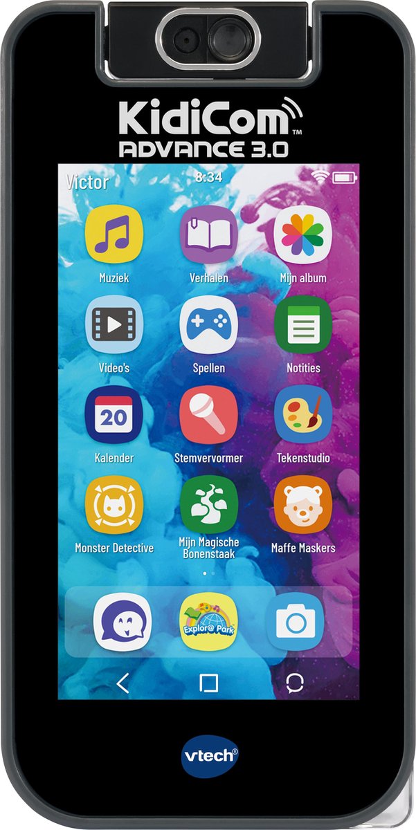 Vtech Toy Phone KIDICOM 3.0 Black Blue 3-PART