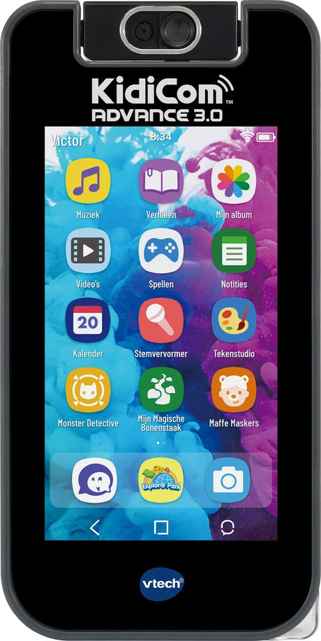 Vtech Toy Phone KIDICOM 3.0 Black Blue 3-PART