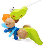 Crocodile mondial en bois classique en bois