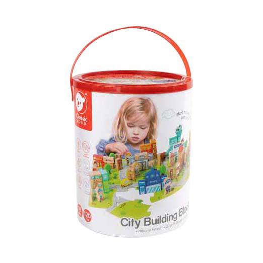 Ville de blocs en bois du monde classique, 120 pcs.