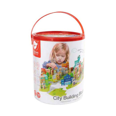 Ville de blocs en bois du monde classique, 120 pcs.