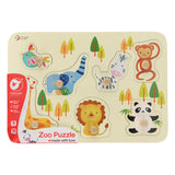 Puzzle à tenons en bois du monde classique, animaux sauvages, 7 pcs.