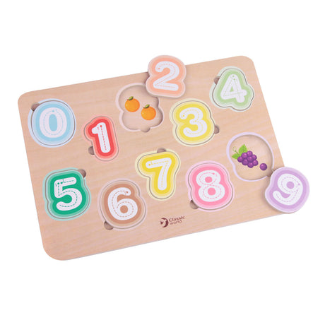 Figurines de puzzle en bois du monde classique