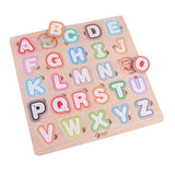 Alphabet puzzle en bois du monde classique, 27 pcs.