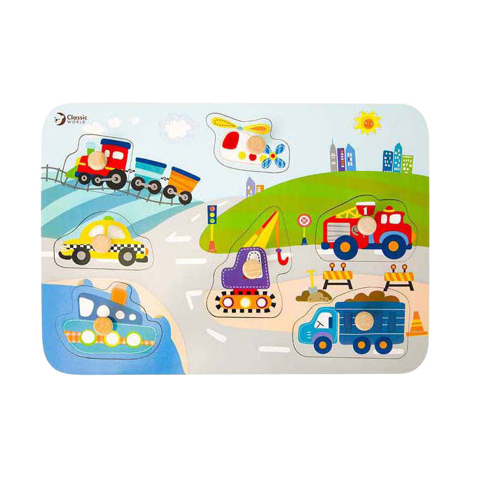 Traffic de puzzle en bois en bois classique, 8e.