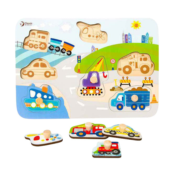 Traffic de puzzle en bois en bois classique, 8e.
