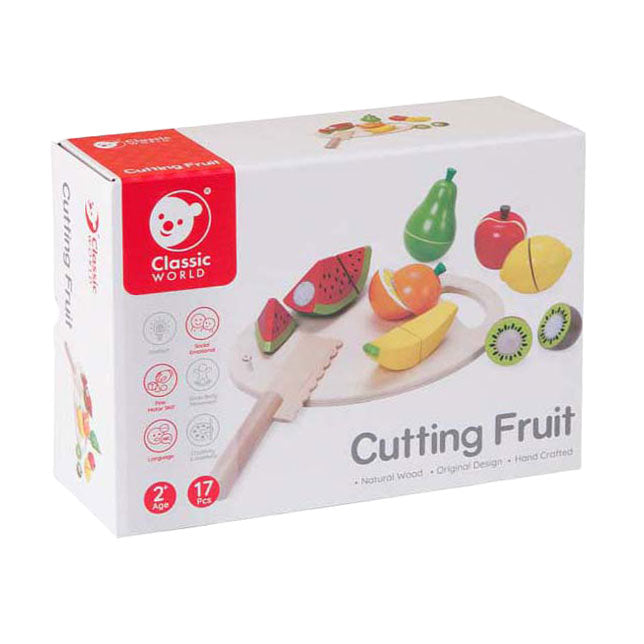 Jouets en bois du monde classique, coupe de fruits en bois
